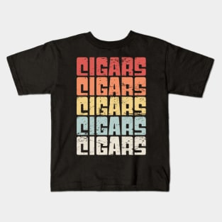 Vintage Retro 70s CIGAR design Kids T-Shirt